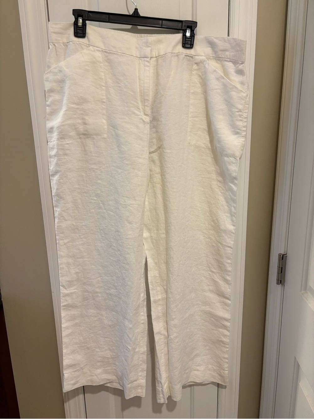 Chico's White Linen Wide Leg Pants